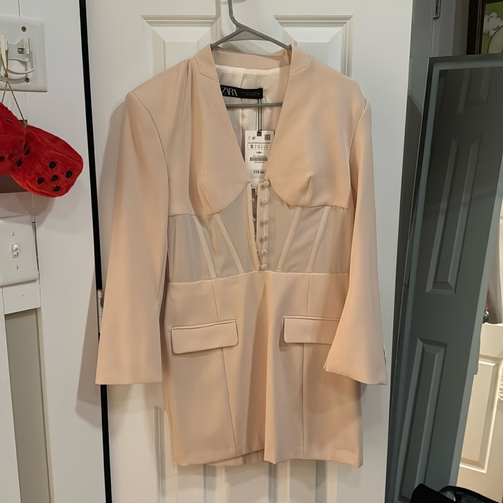 Zara long sleeve corset dress